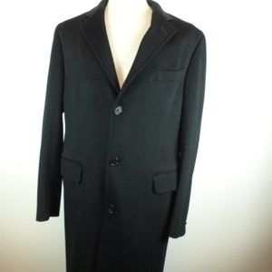 LUCIEN PELLAT FINET  black Cashmere wool long Dress COAT skull lining  i40 M / L